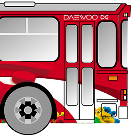 Daewoo - реклама на транспорте